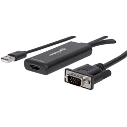 MANHATTAN 152426 VGA AND USB TO HDMI CONVERTER, CONVERTS ANALOG VGA VIDEO AND USB AUDIO TO A DIGITAL HDMI SIGNAL