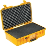 PELICAN AIR CASE WITH FOAM (MFR# 015250-0001-240) 1525YEL   YELLOW (ID 20.50"L X 11.31"W X 6.75"D)