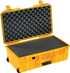 PELICAN AIR CASE WITH FOAM (MFR# 015350-0002-240) 1535YEL   YELLOW (ID 20.39"L X 11.20"W X 7.21"D)