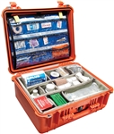 PELICAN EMS CASE ORANGE (MFR# 1550-005-150) 1550EMS-ORG     W/LID ORGANIZER (ID 18.43" X 14.00" X 7.62") *SPECIAL ORDER*