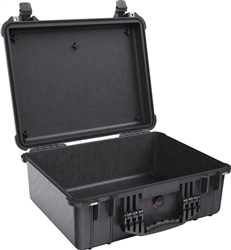 PELICAN CASE NO FOAM BLACK (MFR# 1550-001-110) 1550NFBLK    (ID 18.43"L X 14.00"W X 7.62"D) *SPECIAL ORDER*