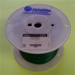 ALPHA 20AWG STRANDED GREEN HOOKUP WIRE 1553-1000GRN         (1000 FEET)