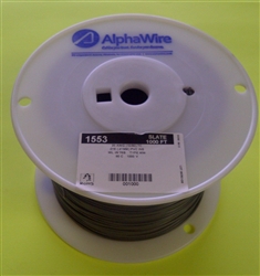 ALPHA 20AWG STRANDED GRAY HOOKUP WIRE 1553-1000GRY          (1000 FEET)
