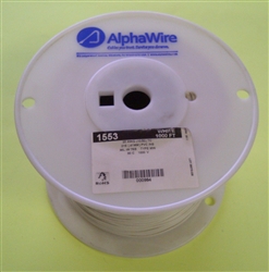 ALPHA 20AWG STRANDED WHITE HOOKUP WIRE 1553-1000WHT         (1000 FEET)