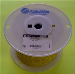 ALPHA 20AWG STRANDED YELLOW HOOKUP WIRE 1553-1000YEL        (1000 FEET)