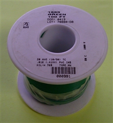 ALPHA 20AWG STRANDED GREEN HOOKUP WIRE 1553-100GRN          (100 FEET)