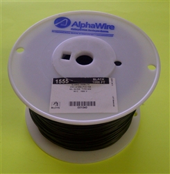 ALPHA 18AWG STRANDED BLACK HOOKUP WIRE 1555-1000BLK         (1000 FEET)