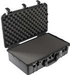 PELICAN AIR CASE WITH FOAM (MFR# 015550-0001-110) 1555BLK   BLACK (ID 23.00"L X 12.75"W X 7.50"D)