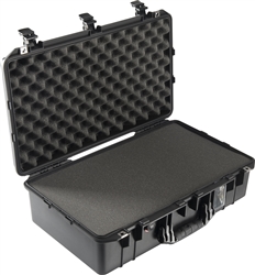 PELICAN AIR CASE WITH FOAM (MFR# 015550-0001-110) 1555BLK   BLACK (ID 23.00"L X 12.75"W X 7.50"D) *SPECIAL ORDER*