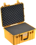 PELICAN AIR CASE WITH FOAM (MFR# 015570-0001-240) 1557YEL   YELLOW (ID 17.33"L X 13.00"W X 9.75"D) *SPECIAL ORDER*