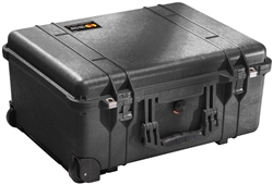 PELICAN CASE WITH FOAM BLACK (MFR# 1560-000-110) 1560BLK    (ID 20.37"L X 15.43"W X 9.00"D)