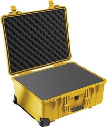 PELICAN CASE WITH FOAM YELLOW (MFR# 1560-000-240) 1560YEL   (ID 20.37"L X 15.43"W X 9.00"D) *SPECIAL ORDER*