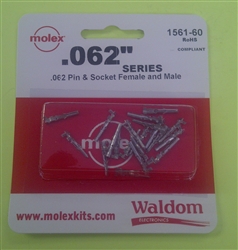 MOLEX .062" 18-24AWG PINS/SOCKETS PKG (10 MALE PINS, 10     FEMALE SOCKETS) 1561-60