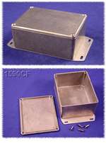 HAMMOND 1590BF DIECAST ALUMINUM ENCLOSURE WITH FLANGE       (4.4" X 2.4" X 1")