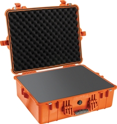 PELICAN CASE WITH FOAM ORANGE (MFR# 1600-000-150) 1600ORG   (ID 21.43"L X 16.50"W X 7.87"D) *SPECIAL ORDER*