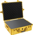 PELICAN CASE WITH FOAM YELLOW (MFR# 1600-000-240) 1600YEL   (ID 21.43"L X 16.50"W X 7.87"D) *SPECIAL ORDER*