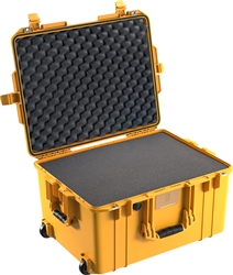 PELICAN AIR CASE WITH FOAM (MFR# 016070-0001-240) 1607YEL   YELLOW (ID 21.05"L X 15.81"W X 11.63"D) *SPECIAL ORDER*
