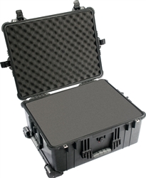 PELICAN 1610BLK CASE WITH FOAM AND WHEELS BLACK             MFR# 1610-020-110 *SPECIAL ORDER*