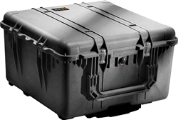 PELICAN CASE NO FOAM W/WHEELS (MFR# 1640-001-110) 1640NFBLK BLACK (ID 23.70"L X 24.00"W X 13.90"D) *SPECIAL ORDER*