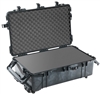 PELICAN CASE W/FOAM & WHEELS BLK (MFR# 1670-000-110) 1670BLK (ID 28.10"L X 16.49"W X 9.19"D)