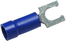 PICO 1827-CS BLUE 16-14AWG #6 LOCKING SPADE CONNECTOR / FORK TERMINAL, VINYL INSULATED, 100/PACK