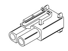 MOLEX .093" 2 PIN INLINE LOCKING RECEPTACLE 19-09-1029P