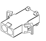 MOLEX .093" 2 PIN INLINE LOCKING PLUG 19-09-2029P