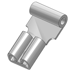 MOLEX 19008-0001 NON-INSULATED 22-18AWG .187" FEMALE FLAG   CONNECTOR, 100/PACK