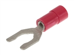 MOLEX 19099-0015 RED 22-18AWG #10 LOCKING SPADE CONNECTOR /  FORK TERMINAL, VINYL INSULATED, 100/PACK