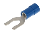 MOLEX 19099-0034 BLUE 16-14AWG #10 LOCKING SPADE CONNECTOR / FORK TERMINAL, VINYL INSULATED, 100/PACK