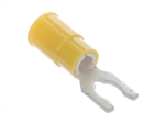 MOLEX 19099-0050 YELLOW 12-10AWG #10 LOCKING SPADE CONNECTOR / FORK TERMINAL, VINYL INSULATED, 100/PACK