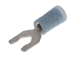 MOLEX 19115-0079 BLUE 16-14AWG #8 LOCKING SPADE CONNECTOR /  FORK TERMINAL, NYLON INSULATED, 100/PACK