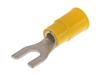 MOLEX 19144-0039 YELLOW 12-10AWG #8 SPADE CONNECTOR / FORK  TERMINAL, VINYL INSULATED, 100/PACK