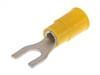 MOLEX 19144-0042 YELLOW 12-10AWG #10 SPADE CONNECTOR / FORK TERMINAL, VINYL INSULATED, 100/PACK