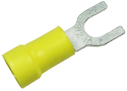 PICO 1923-BP YELLOW 12-10AWG #6 SPADE CONNECTOR / FORK      TERMINAL, VINYL INSULATED, 5/PACK