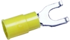 PICO 1935-13 YELLOW 12-10AWG #10 FLANGED SPADE CONNECTOR /  FORK TERMINAL, VINYL INSULATED, 5/PACK