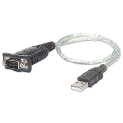 MANHATTAN 205146 USB TO SERIAL CONVERTER, CONNECTS ONE      SERIAL DEVICE TO A USB PORT, PROLIFIC PL-2303 CHIP, 18 IN.