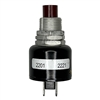 GRAYHILL 2201 PUSH BUTTON SWITCH SPST OFF-(ON) N/O,         10A @ 115VAC, RED PLUNGER, SOLDER TERMINALS