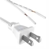 QUALTEK 221001-08 AC POWER CORD 18AWG 2 CONDUCTOR 10A @     125VAC MAX, 6' LENGTH (1.83M), WHITE