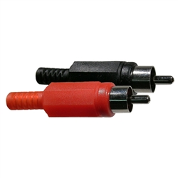 MODE 24-113-4 RCA PLASTIC PLUGS RED & BLACK, 4/PACK