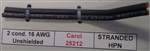 GENERAL CABLE 25212 CAROL 16/2 STR UNSHLD BLACK PRENE HPN   300V 90C (305M = FULL ROLL)