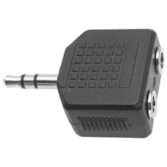 MODE 27-933-1 SPLITTER TWO 3.5MM STEREO JACKS TO ONE        3.5MM STEREO PLUG
