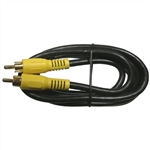 MODE 28-106G-0 RCA COAXIAL CABLE, RCA PLUG TO RCA PLUG WITH RG59/U CABLE, 6' LONG, GOLD PLATED