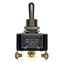 PHILMORE 30-010 TOGGLE SWITCH SPDT ON-OFF-ON, 20A @ 125VAC  / 10A @ 277VAC, SCREW TERMINALS