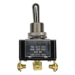 PHILMORE 30-055 TOGGLE SWITCH SPDT (ON)-OFF-(ON), 20A @     125VAC / 10A @ 277VAC, SCREW TERMINALS