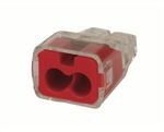 IDEAL 30-1032 IN-SURE PUSH-IN WIRE CONNECTORS, MODEL 32     2-PORT RED, BOX OF 100