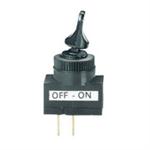 PHILMORE 30-12170 AUTOMOTIVE TOGGLE SWITCH SPST ON-OFF, 20A @ 12VDC, BLACK WITH QC TERMINALS *NOT RATED FOR 120/220VAC*