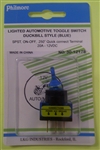 PHILMORE 30-12178 AUTOMOTIVE TOGGLE SWITCH SPST ON-OFF, 20A @ 12VDC, BLUE WITH QC TERMINALS *NOT RATED FOR 120/220VAC*