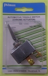 PHILMORE 30-12245 AUTOMOTIVE TOGGLE SWITCH SPST ON-OFF, 50A @ 12VDC, CHROME, SCREW TERMINALS *NOT RATED FOR 120/220VAC*