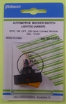 PHILMORE 30-12314 AUTOMOTIVE ROCKER SWITCH SPST ON-OFF, 30A @ 12VDC, AMBER LAMP, QC TERMINALS *NOT RATED FOR 120/220VAC*